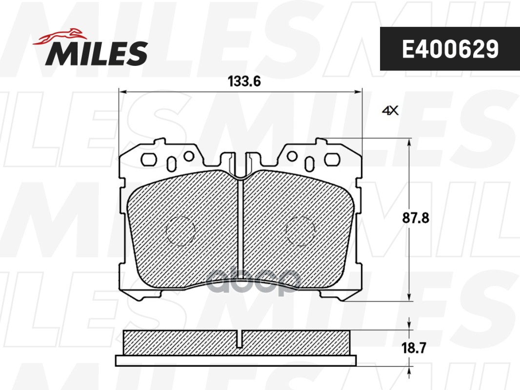 

Колодки Тормозные Лексус/Lexus Ls460-600 06- Передние Lowmetallic Miles арт. E400629