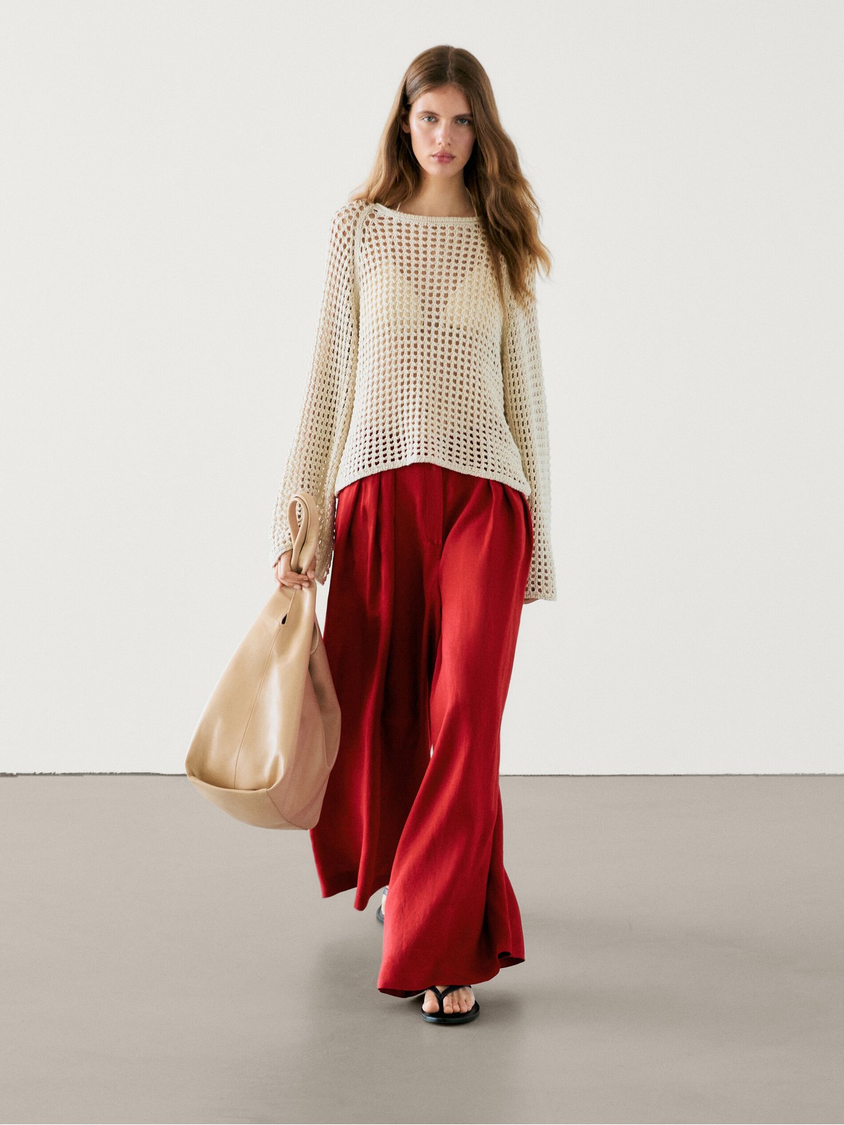 

Брюки женские Massimo Dutti 5064/582-I2024 красные 38 EU, Красный, 5064/582-I2024