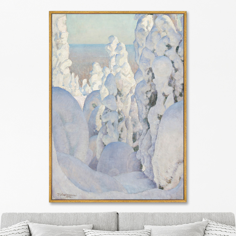 

Репродукция картины на холсте Winter Landscape Kinahmi 1923г. 75х105см