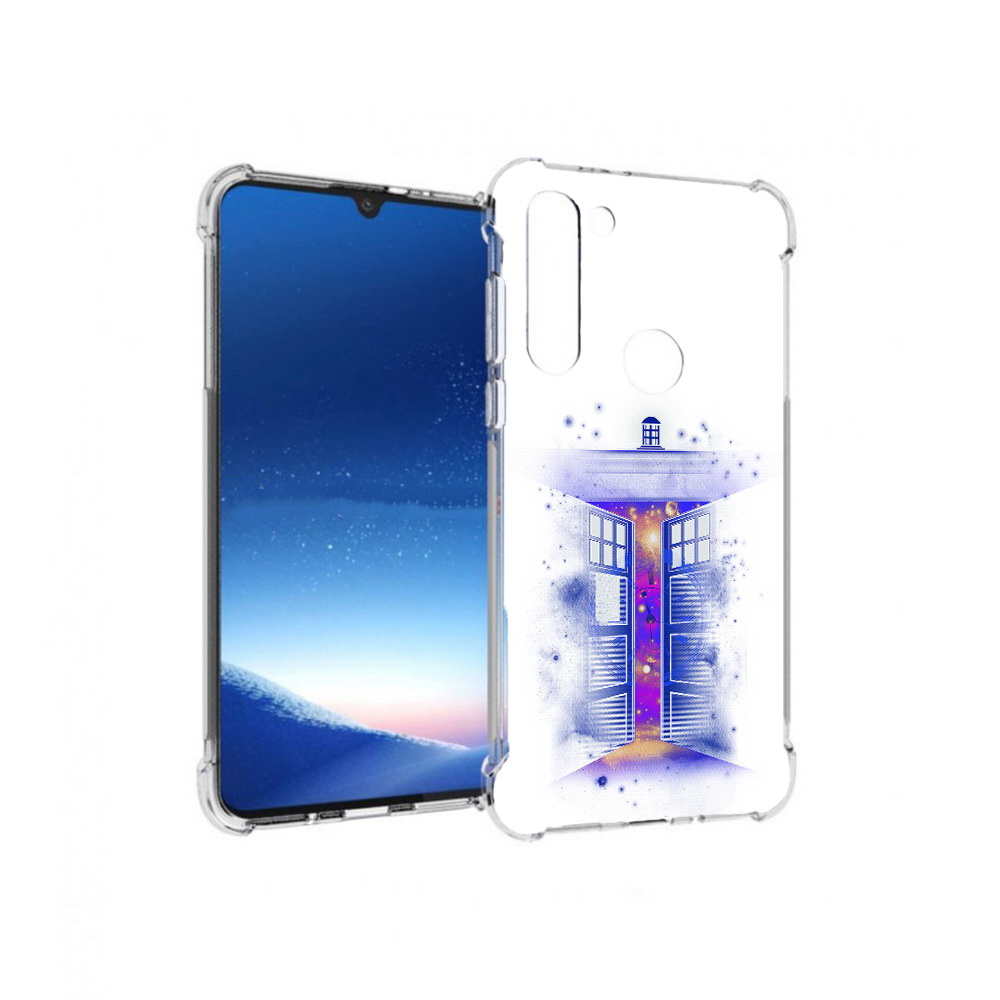 

Чехол MyPads Tocco для Motorola Moto G8 Power фиолетовый уголок абстракция, Прозрачный, Tocco