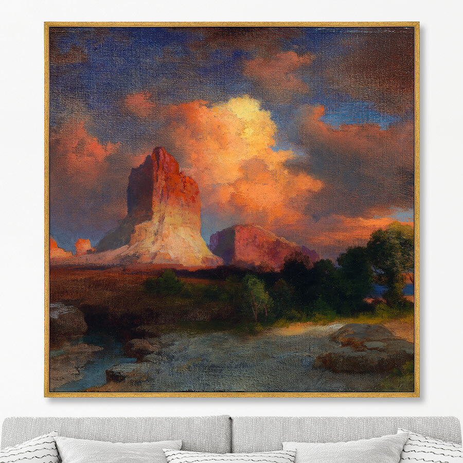 

Репродукция картины на холсте Sunset Cloud Green River Wyoming 1917г. 105х105см