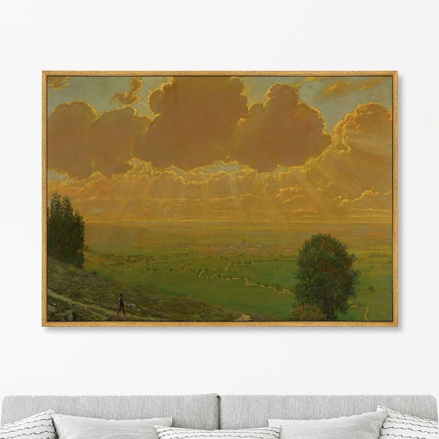 

Репродукция картины на холсте Sunburst Over Sackingen 1910г. 75х105см