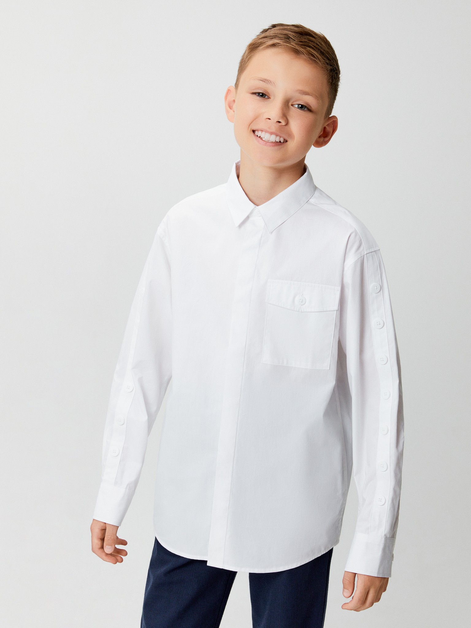 Рубашка детская Acoola 20140280155, белый, 134