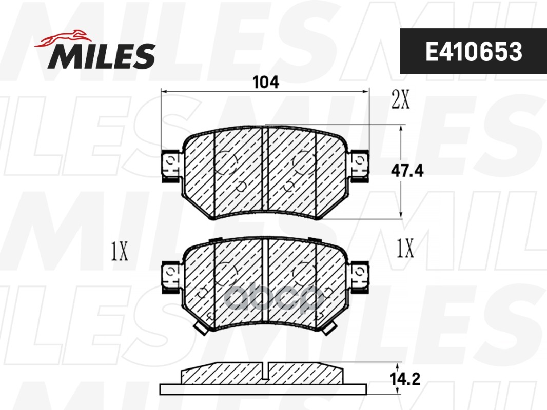 

Колодки Тормозные Мазда/ Mazda 6 12- Задние Lowmetallic Miles арт. E410653