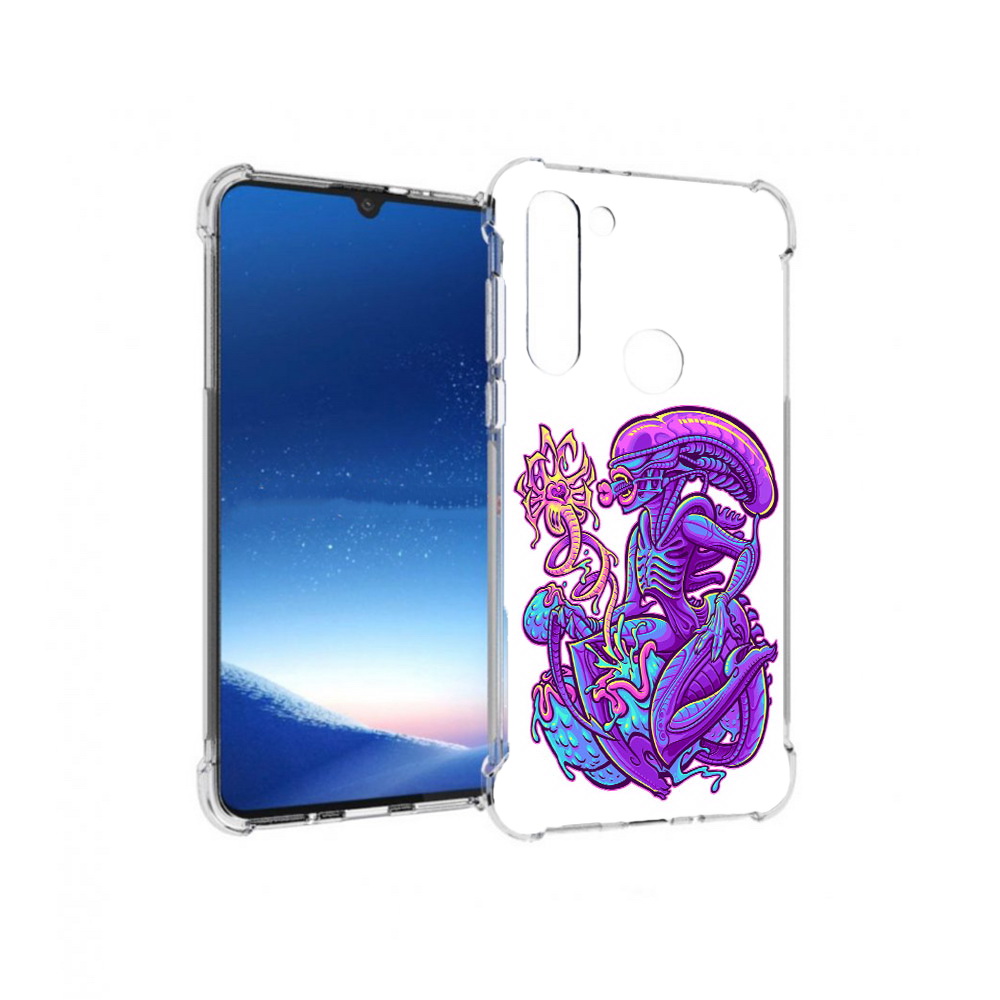 

Чехол MyPads Tocco для Motorola Moto G8 Power чужой фиолетовый цвет (PT143076.340.693), Прозрачный, Tocco