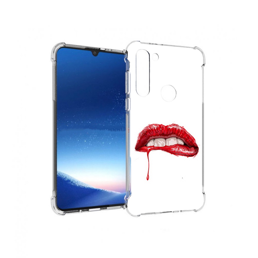 

Чехол MyPads Tocco для Motorola Moto G8 Power яркие красные губы (PT143076.340.706), Прозрачный, Tocco