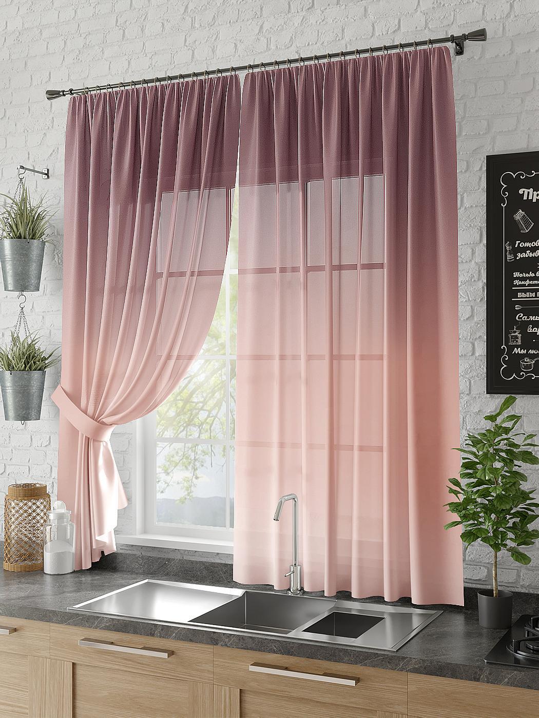 

Комплекты штор AT HOME Нагария высота 180 см, ширина 150 см, Розовый, 930623