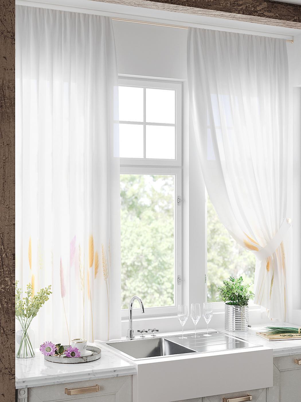 

Комплекты штор AT HOME Фонтвис высота 180 см, ширина 150 см, Бежевый, 930643