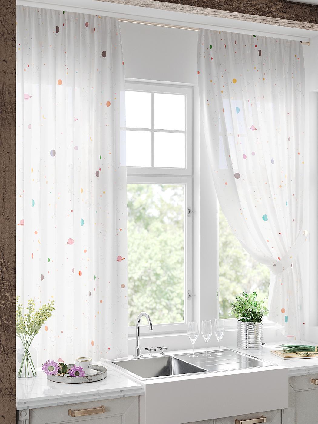 

Комплекты штор AT HOME Рикнетрис высота 180 см, ширина 150 см, Белый, 930706