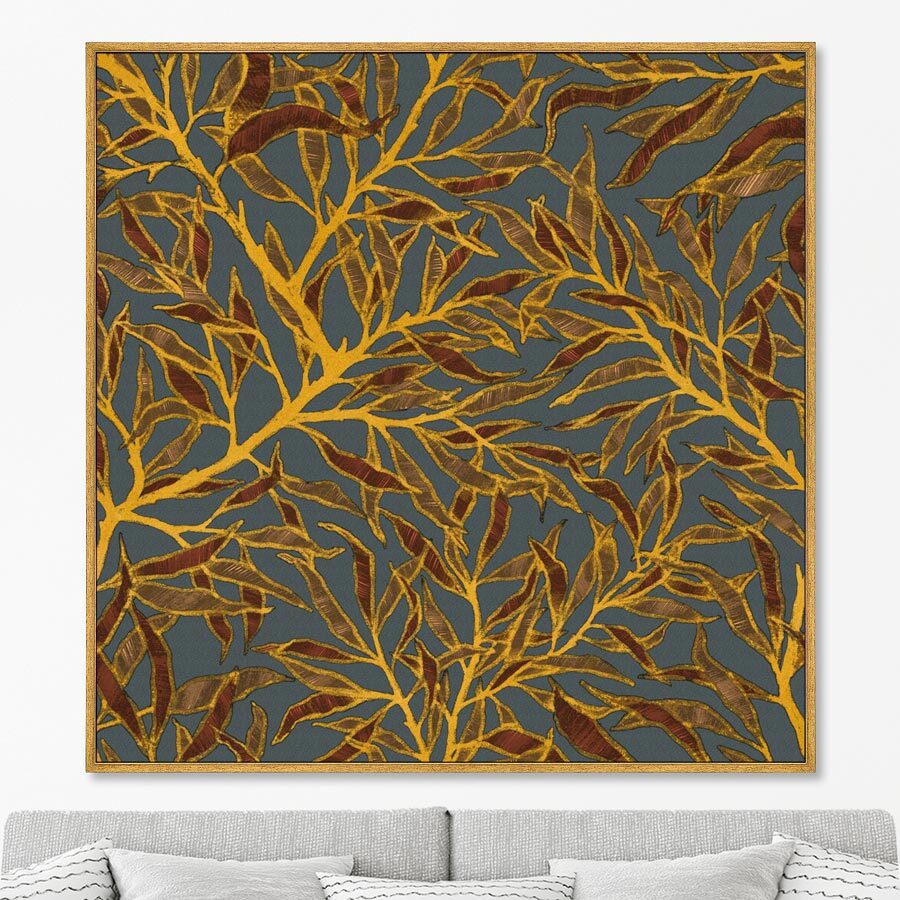 

Репродукция картины на холсте Symphony of leaves No 6 2020г. 105х105см