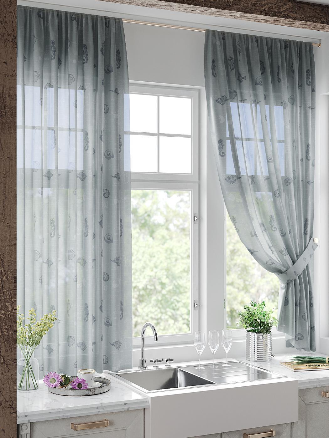 

Комплекты штор AT HOME Минерокси высота 180 см, ширина 150 см, Серый, 930764