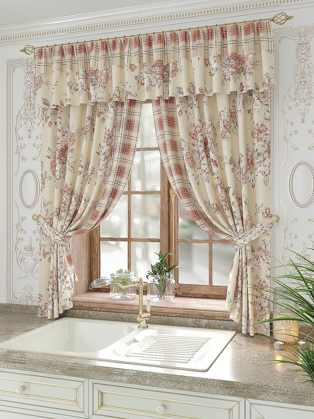 

Комплекты штор AT HOME Макидзо высота 180 см, ширина 150 см, Бежевый, 934018