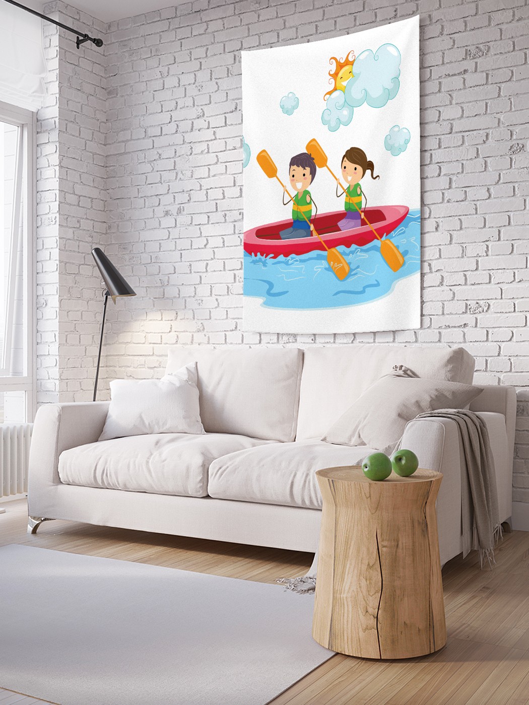 

Вертикальное фотопанно на стену JoyArty Пара на байдарке 150x200 см, Пара на байдарке