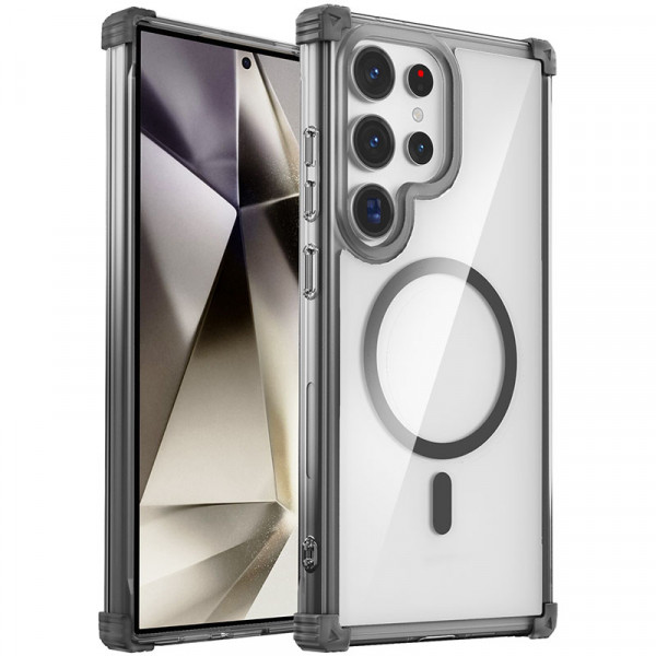 

Чехол RosCase Nature Magnetic поддержка MagSafe для Samsung Galaxy S24 Ultra, Черный
