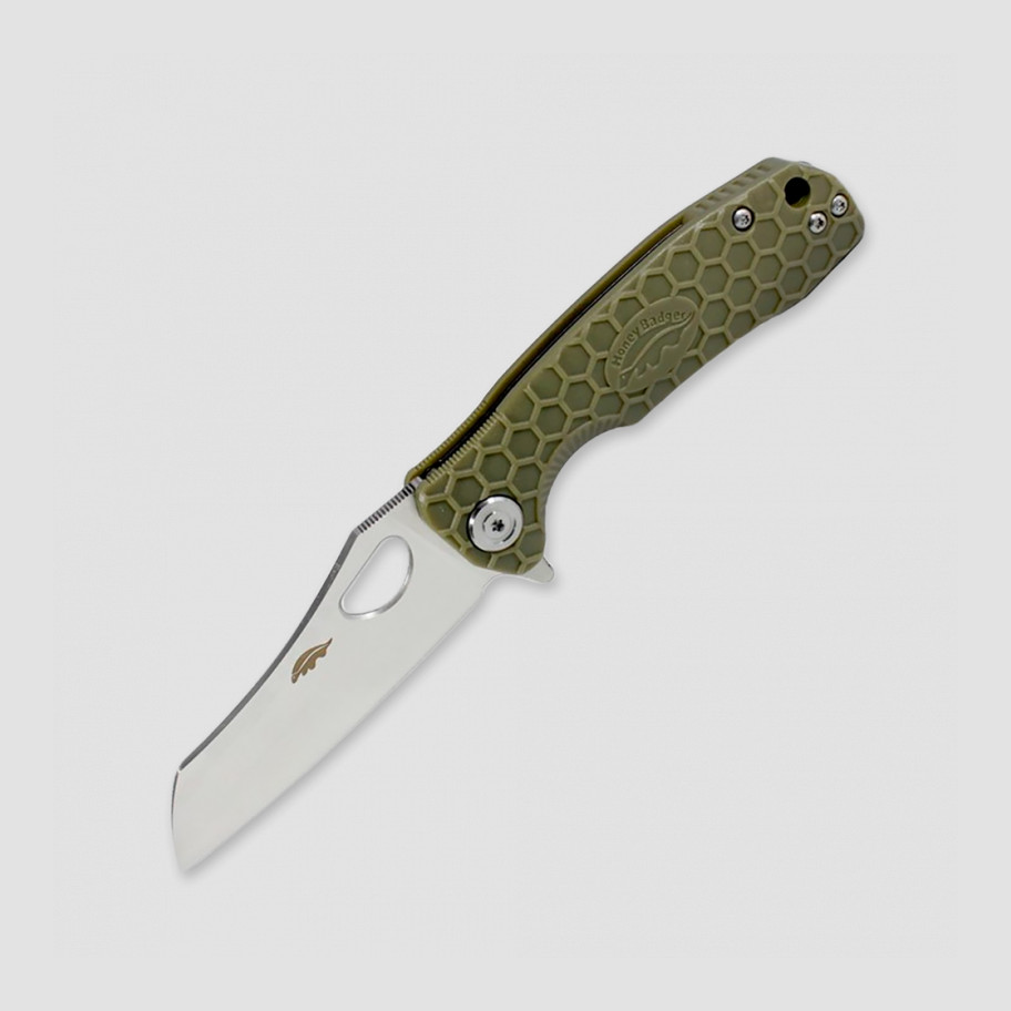 Нож складной HONEY BADGER, HB1033 Wharnclever L, длина клинка 9,2 см, зеленый