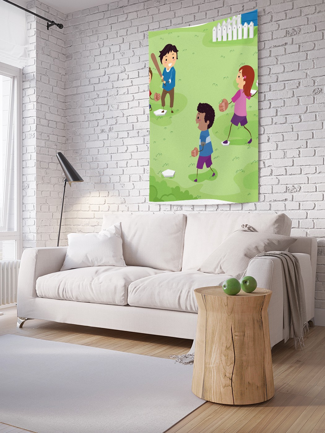 

Вертикальное фотопанно на стену JoyArty Дети играют в бейсбол 150x200 см, Дети играют в бейсбол