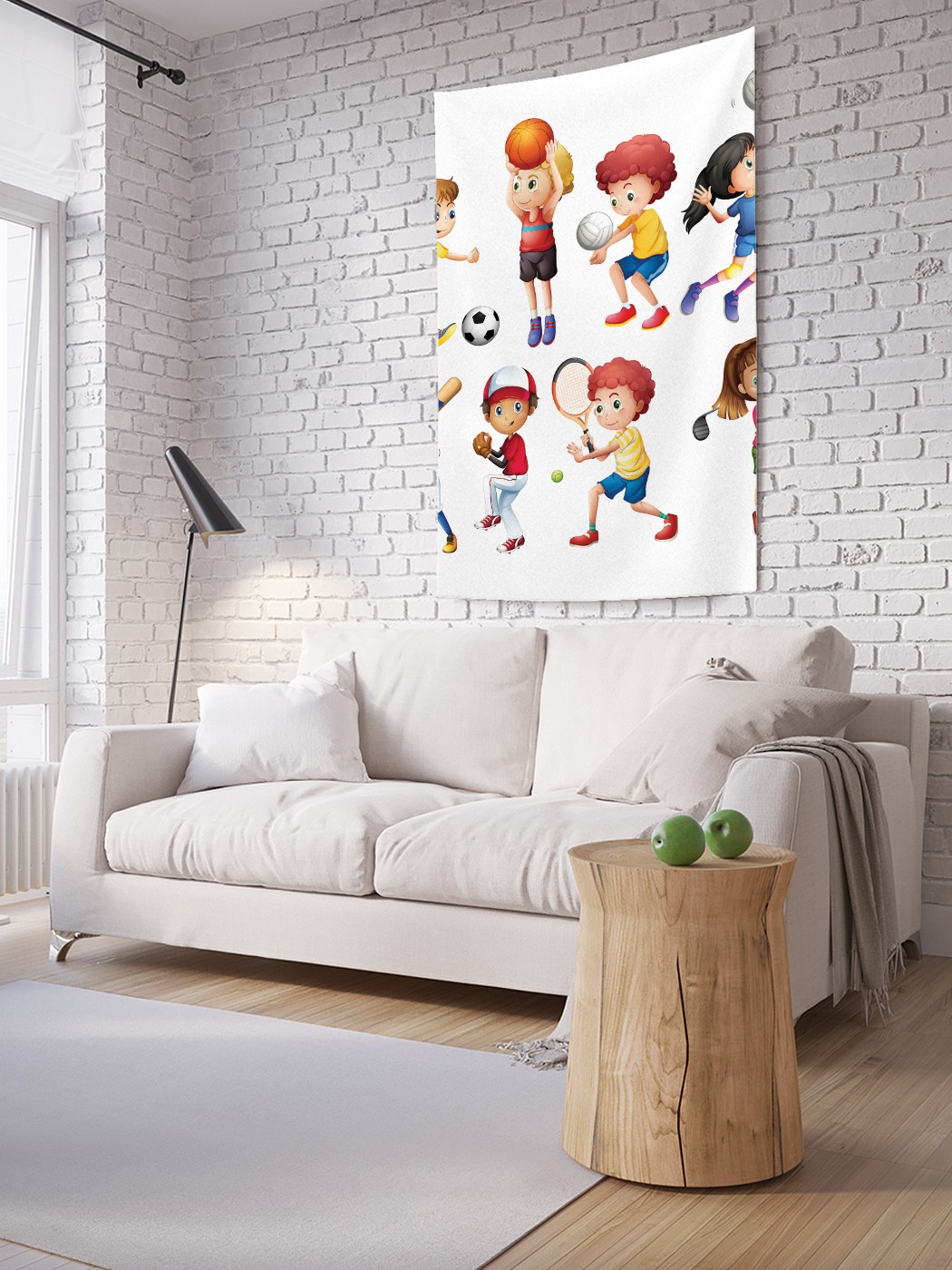 

Вертикальное фотопанно на стену JoyArty Игры с мячом 150x200 см, Игры с мячом