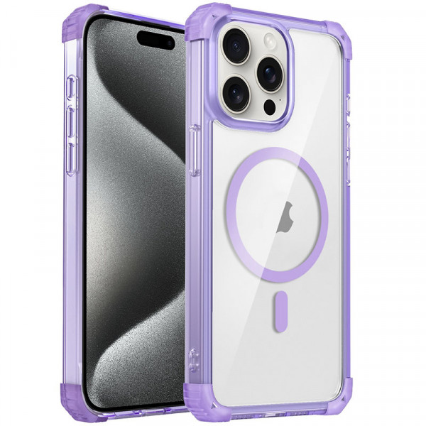

Чехол RosCase Nature Magnetic поддержка MagSafe для iPhone 15 Pro Max, Фиолетовый