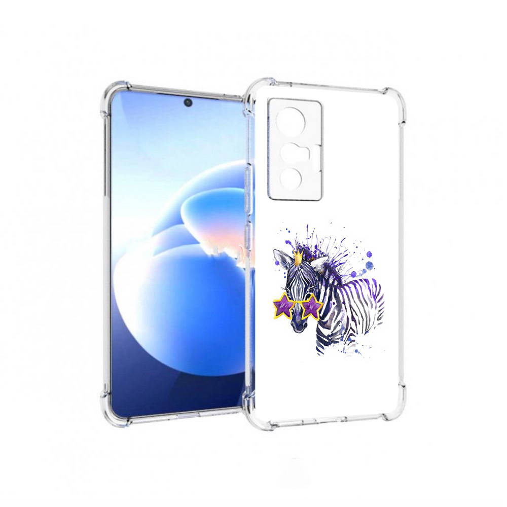 

Чехол MyPads Tocco для Vivo X70 акварельная зебра, Прозрачный, Tocco