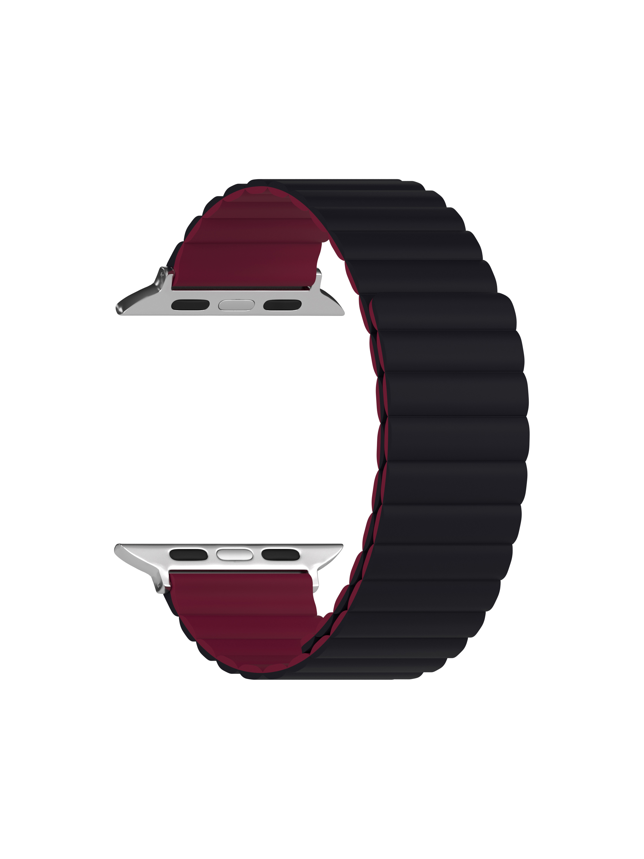 Ремешок для Apple Watch 42/44 mm Lyambda ACRUX DSJ-30-44-BW Black/Wine red