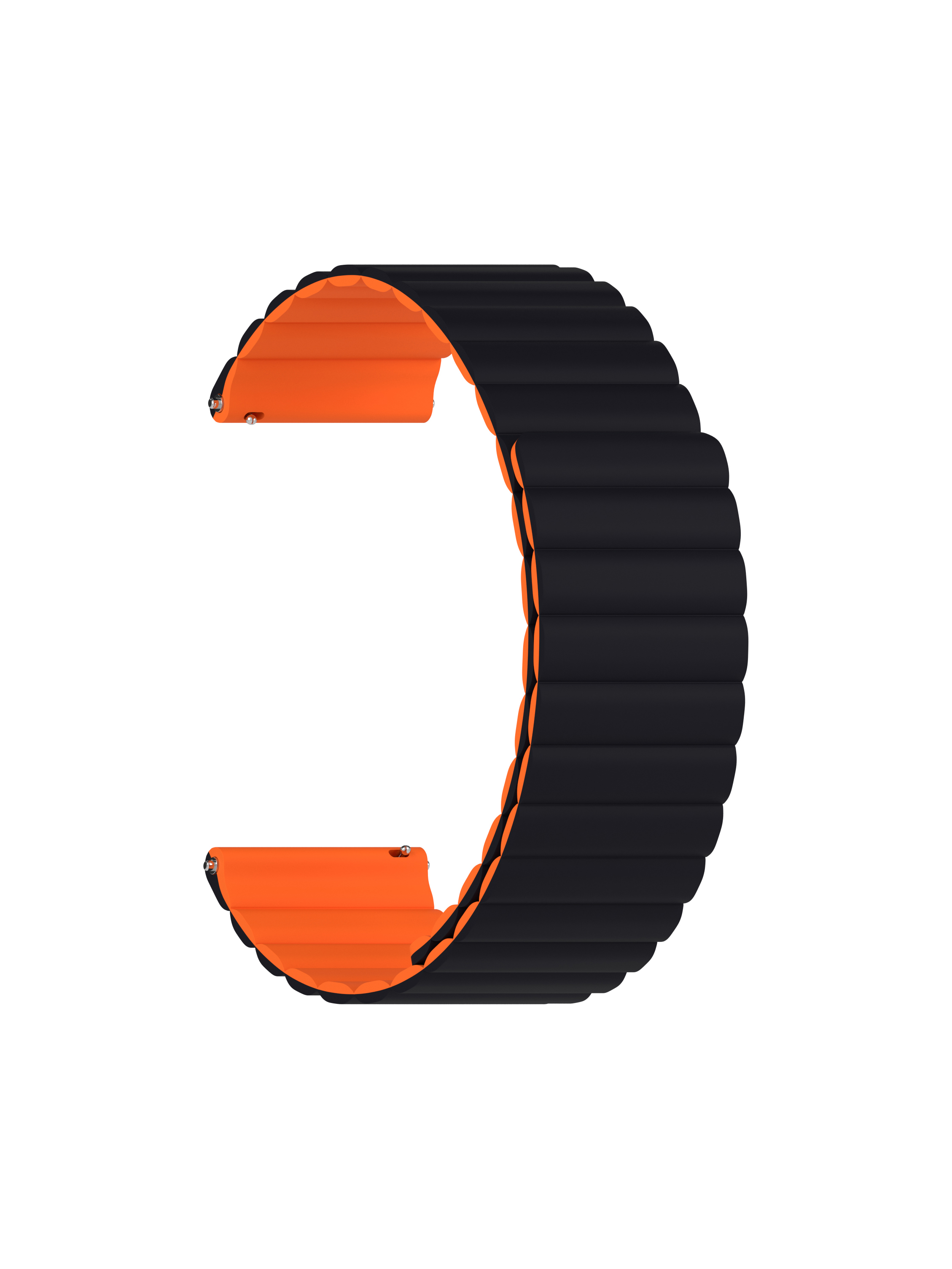 фото Универсальный ремешок для часов 20 mm lyambda acrux dsj-32-20-bo black/orange