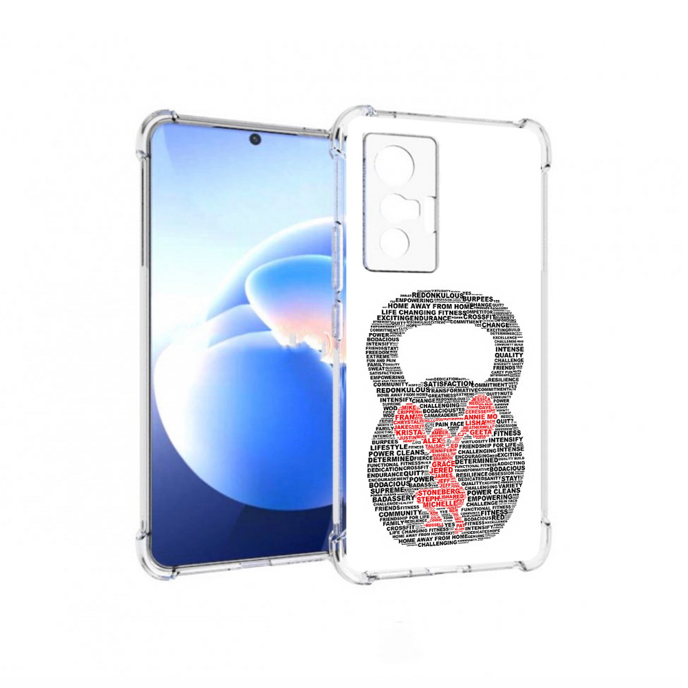 

Чехол MyPads Tocco для Vivo X70 бодибилдинг гиря из слов, Прозрачный, Tocco