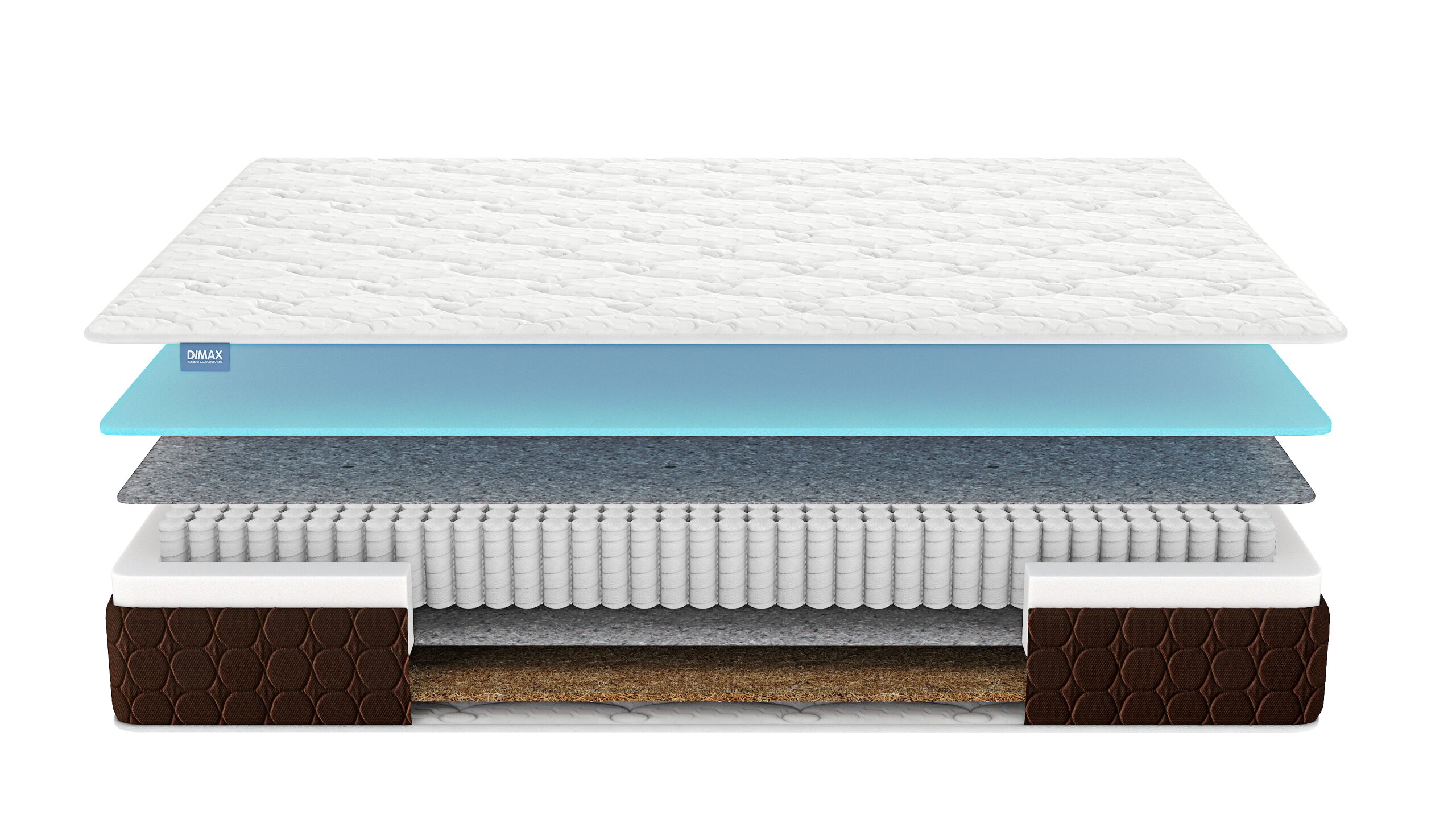 

Матрас Dimax Мега Лайт 140х190, Бежевый;белый;серый;серебристый, Мега Лайт