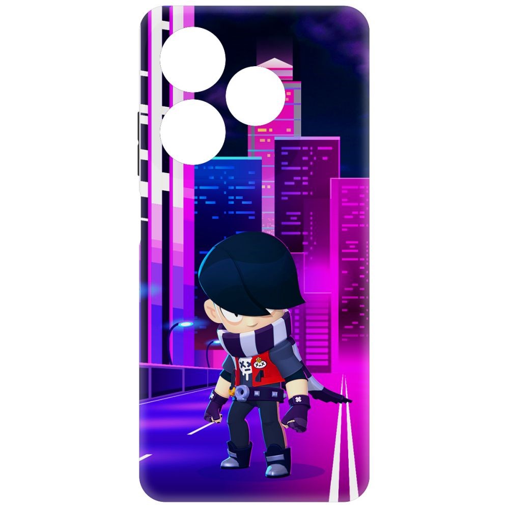 

Чехол-накладка Krutoff Soft Case Brawl Stars - Эдгар для INFINIX Smart 8 черный