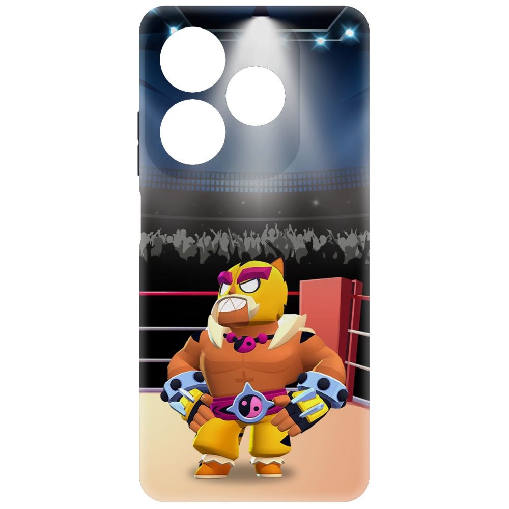 

Чехол-накладка Krutoff Soft Case Brawl Stars - Эль Тигро для INFINIX Smart 8 черный