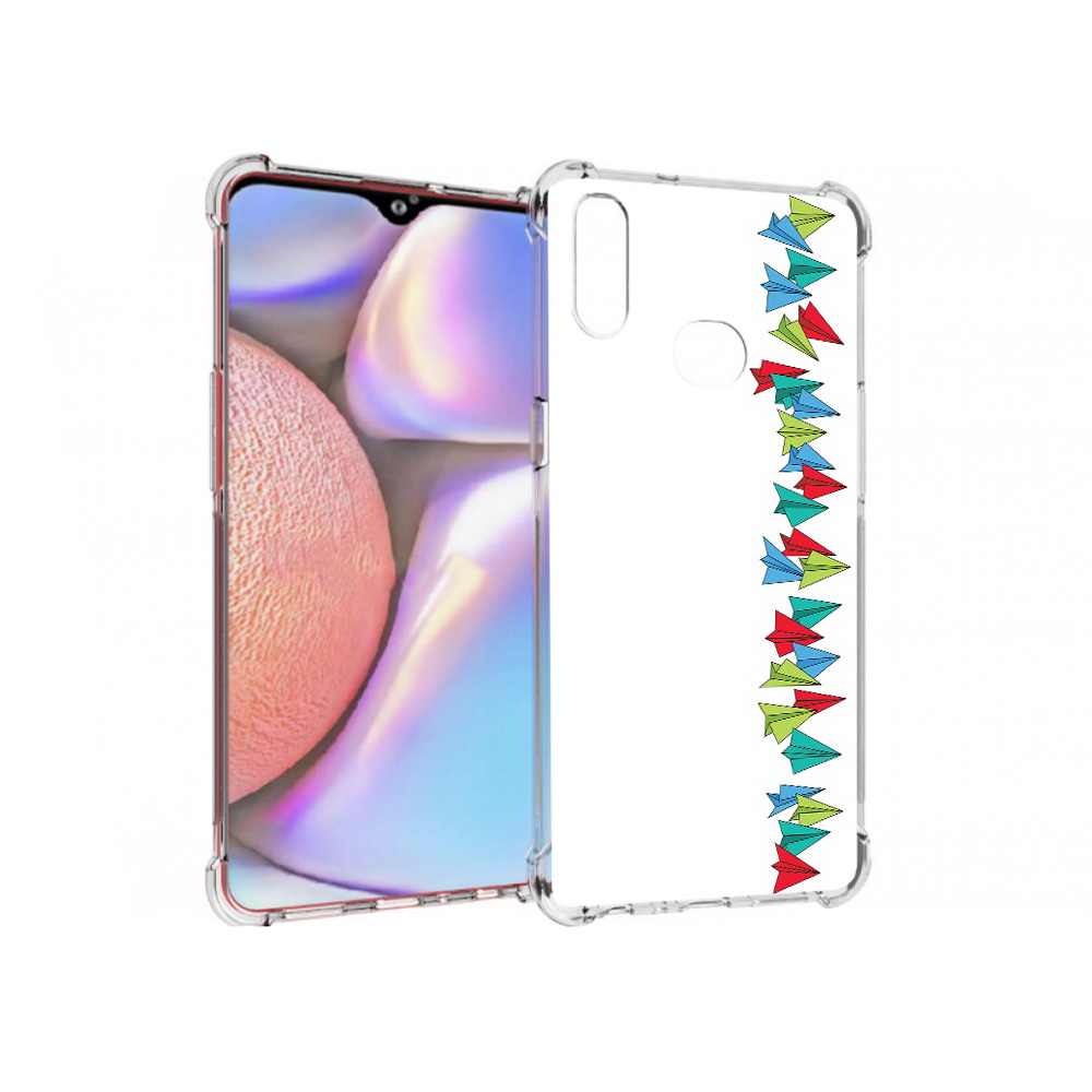 

Чехол MyPads Tocco для Samsung Galaxy A10s самолетики из листочков (PT139908.534.593), Прозрачный, Tocco