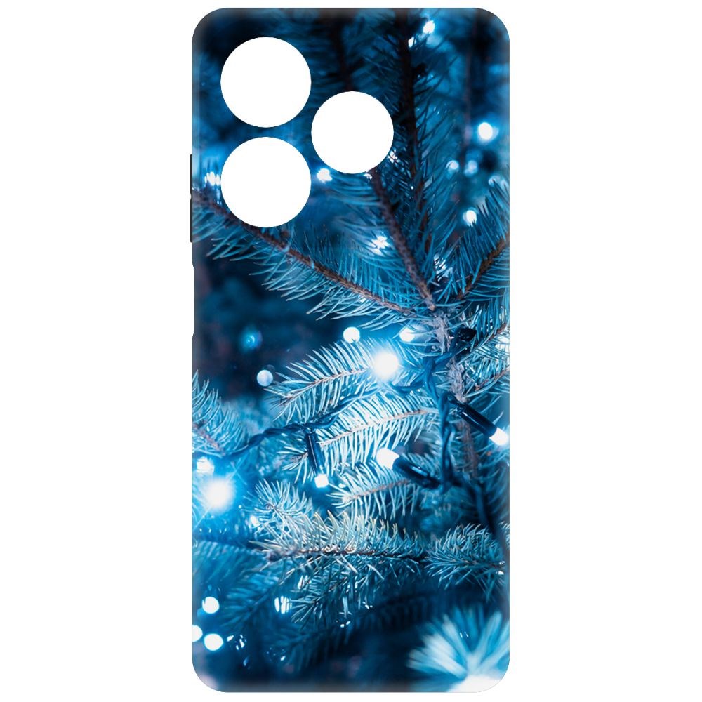 Чехол-накладка Krutoff Soft Case Гирлянда для INFINIX Smart 8 черный