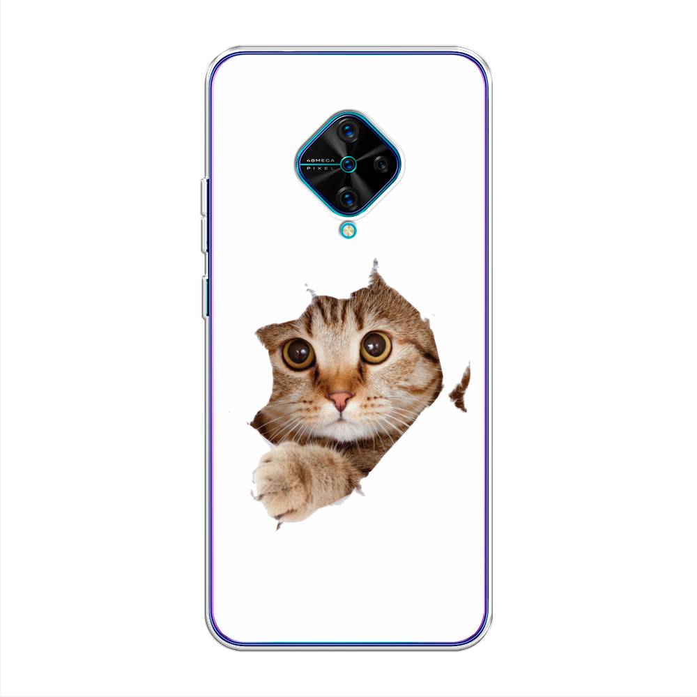 

Чехол для Vivo V17/Y9s "Кот и бумага", Белый;коричневый, 261550-1