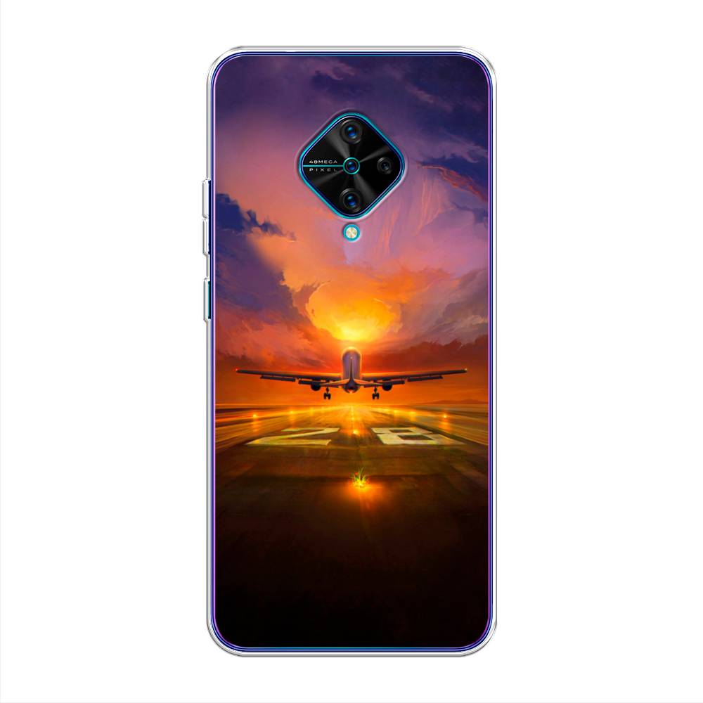 

Чехол для Vivo V17/Y9s "Самолет на посадке", Оранжевый;синий, 261550-6