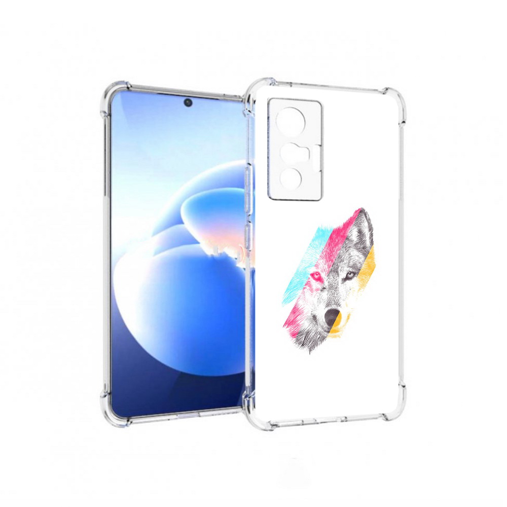 

Чехол MyPads Tocco для Vivo X70 волк градиент, Прозрачный, Tocco