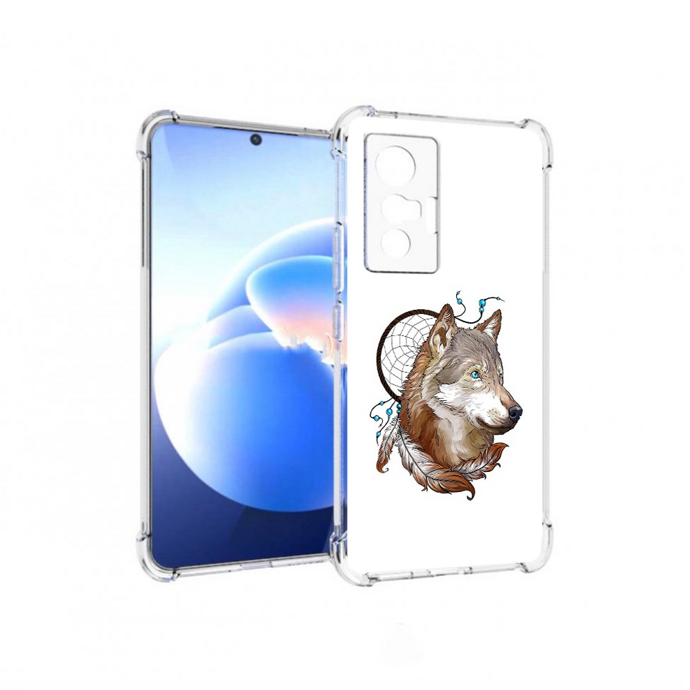 

Чехол MyPads Tocco для Vivo X70 волк и ловец снов, Прозрачный, Tocco