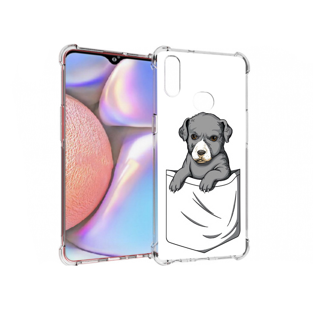 

Чехол MyPads Tocco для Samsung Galaxy A10s собачка в кармане (PT139908.534.611), Прозрачный, Tocco