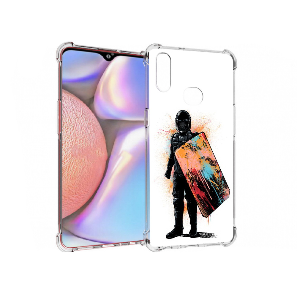 

Чехол MyPads Tocco для Samsung Galaxy A10s солдат с красочным щитом (PT139908.534.614), Прозрачный, Tocco