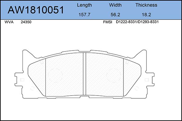 

Тормозные колодки AywiParts дисковые AW1810051