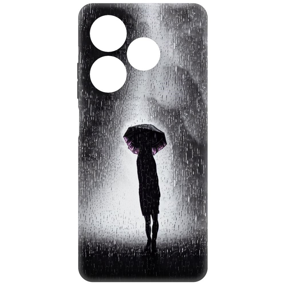 

Чехол-накладка Krutoff Soft Case Ночная крипота для INFINIX Smart 8 черный