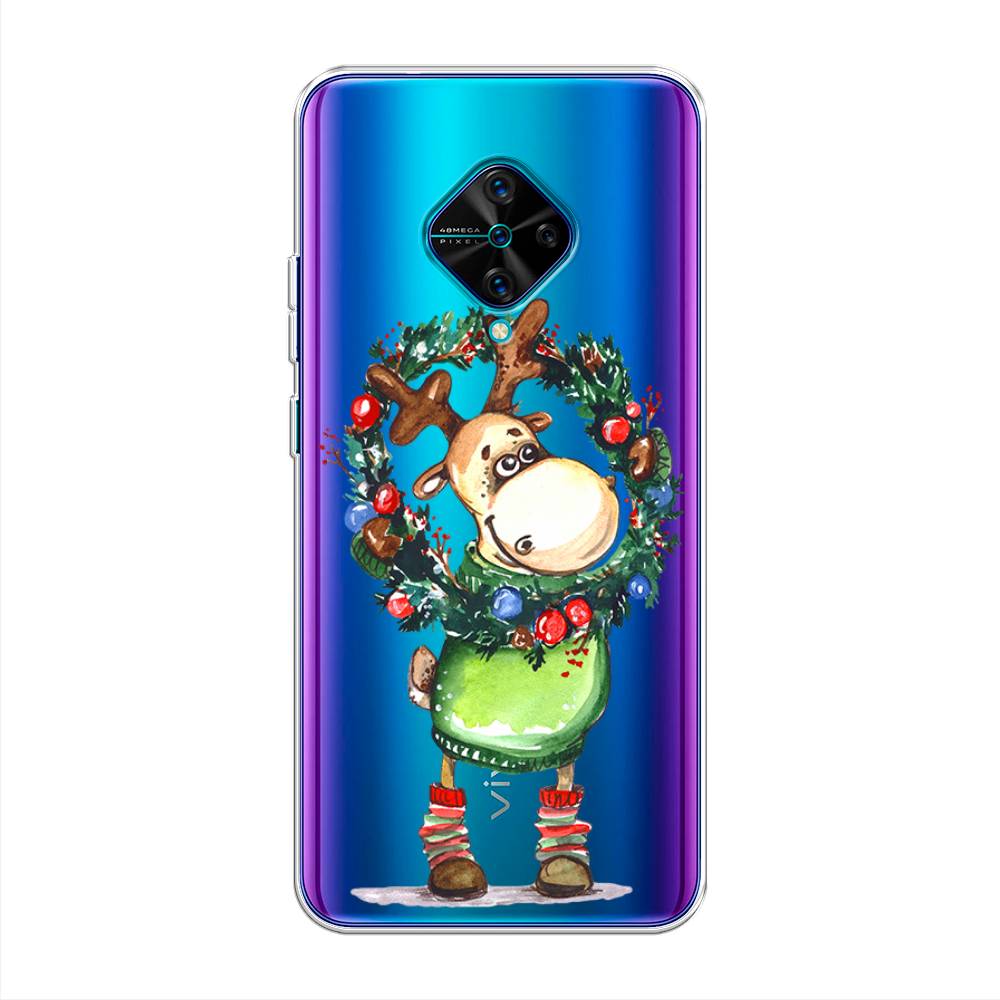 

Чехол для Vivo V17/Y9s "Олень с новогодним венком", 261550-4