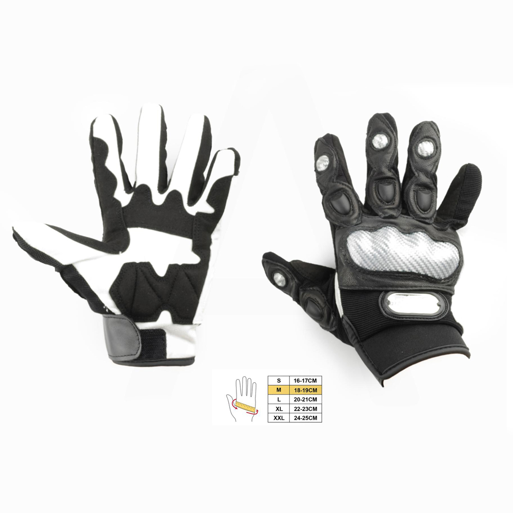 Мото перчатки SCOYCO, M, черно-белые