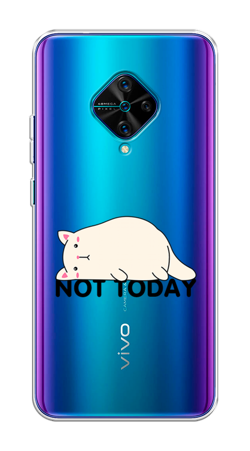 

Чехол на Vivo V17/Y9s "Cat not today", Белый;розовый;черный, 261550-1