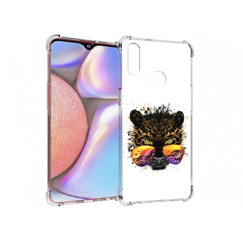 

Чехол MyPads Tocco для Samsung Galaxy A10s тропический леопард (PT139908.534.649), Прозрачный, Tocco