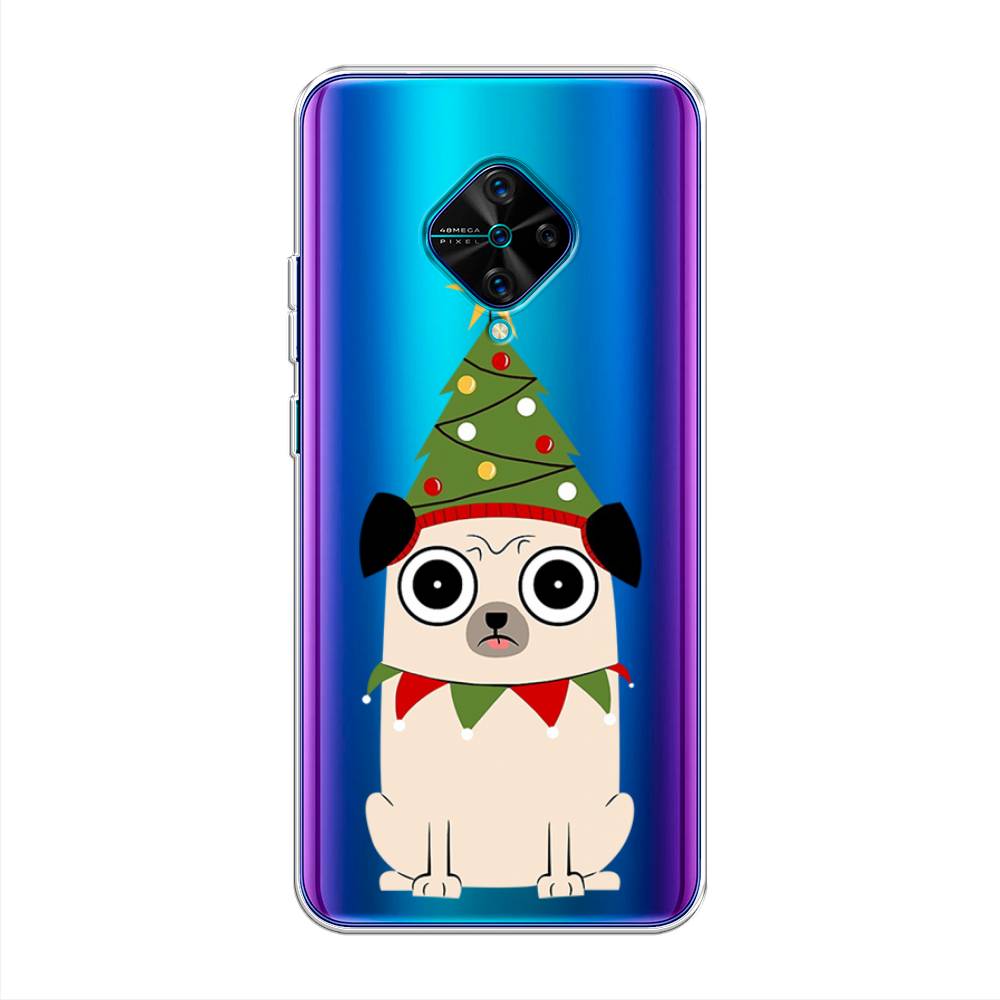

Чехол для Vivo V17/Y9s "Собачка с ёлочкой", Бежевый;красный;зеленый, 261550-1