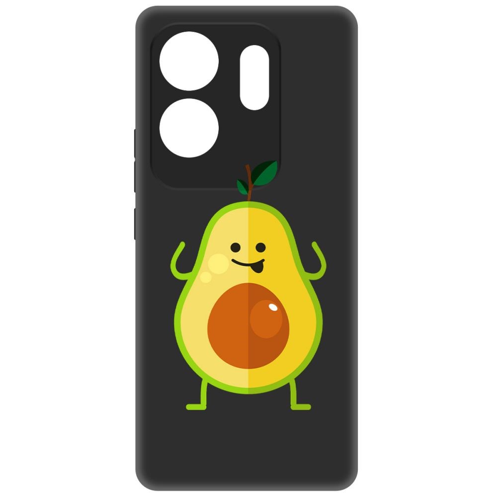 

Чехол-накладка Krutoff Soft Case Авокадо Веселый для INFINIX Zero 30 4G черный