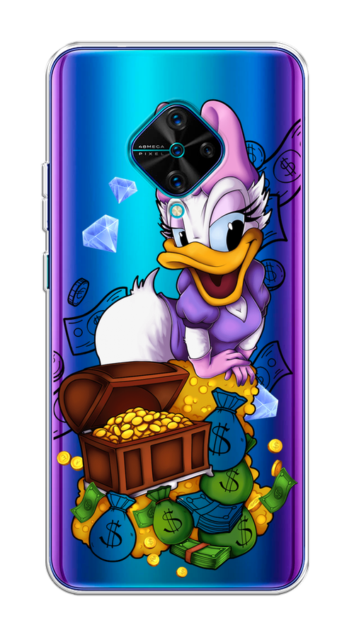 

Чехол на Vivo V17/Y9s "Rich Daisy Duck", Коричневый;белый;фиолетовый, 261550-6