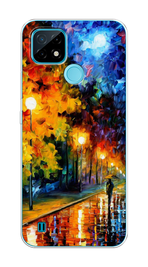 

Чехол на Oppo Realme C21 "Безлюдная улочка", Оранжевый;желтый;синий, 254950-1