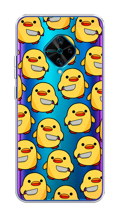 

Чехол на Vivo V17/Y9s "Утка с ножом", Прозрачный;желтый;оранжевый, 261550-1