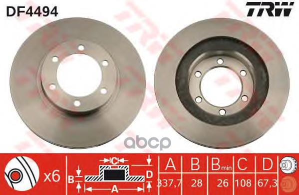 

Тормозный колодки TRW/Lucas пеердний лоя Toyota Land Cruiser 4.0, 3.0d 2003- DF4494