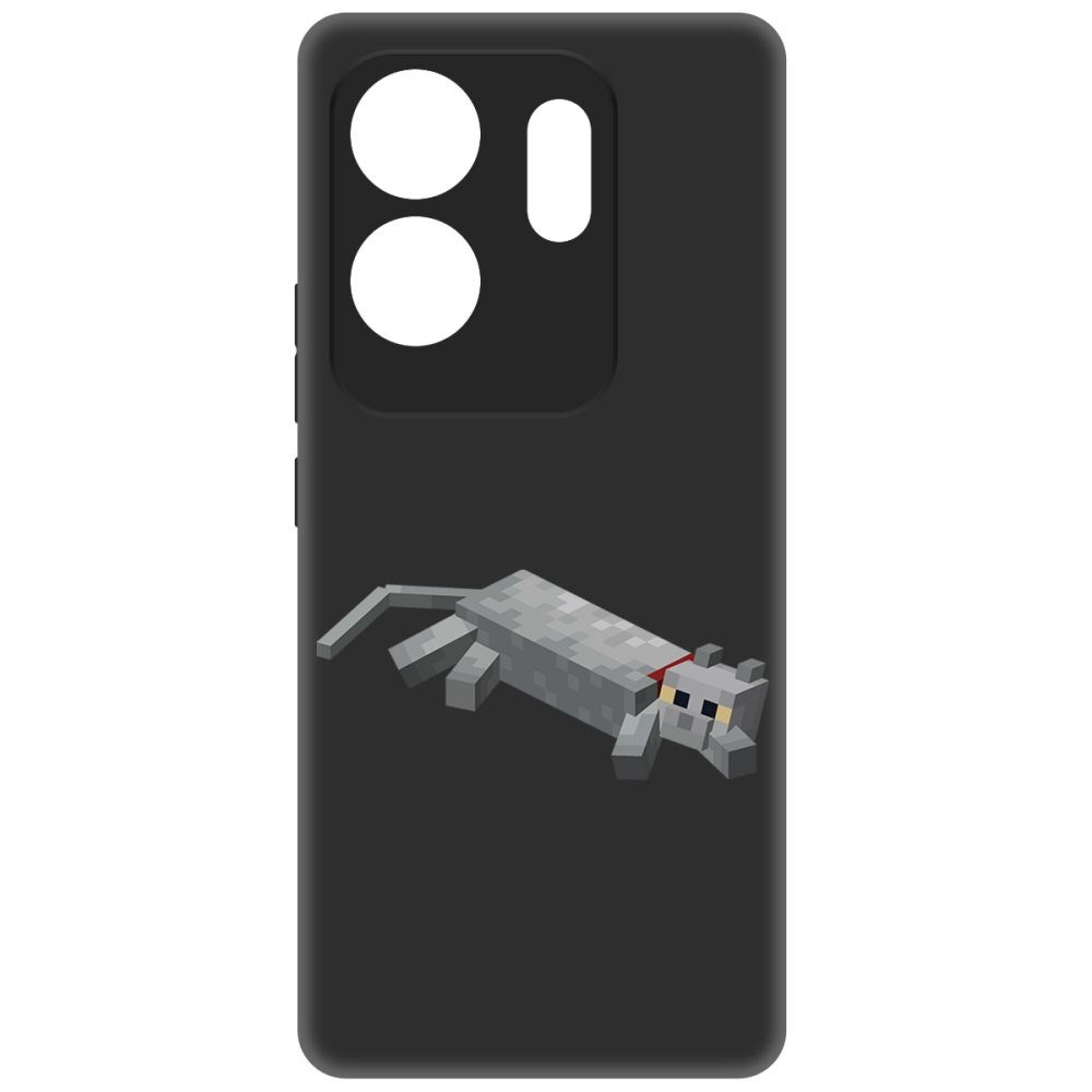 

Чехол-накладка Krutoff Soft Case Minecraft-Кошка для INFINIX Zero 30 4G черный